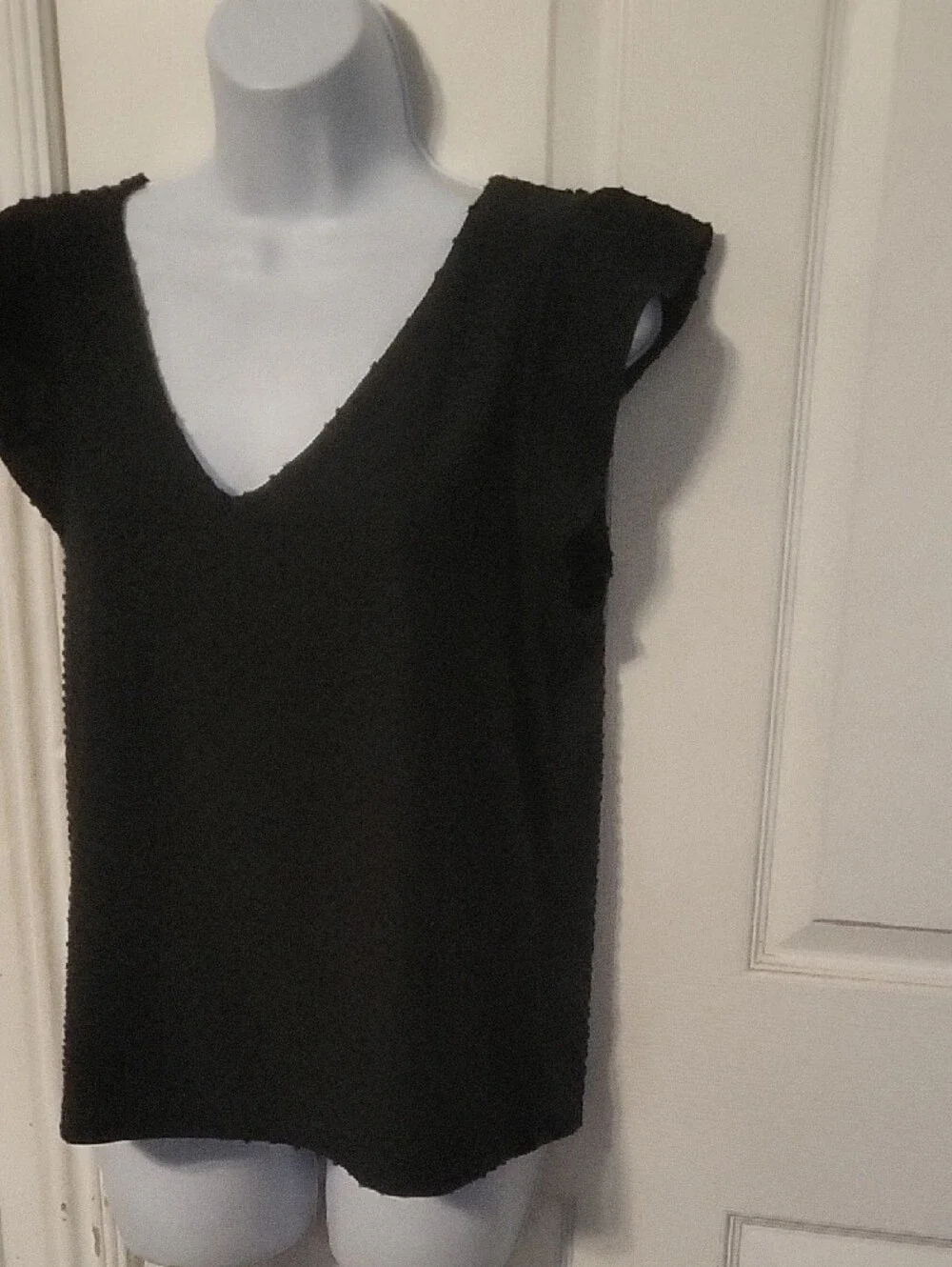 J. Crew Black Swedish Dot Short Ruffle Sleeve Top
